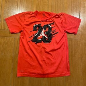 Jordan Red Kids Tee with 23 Graphic
